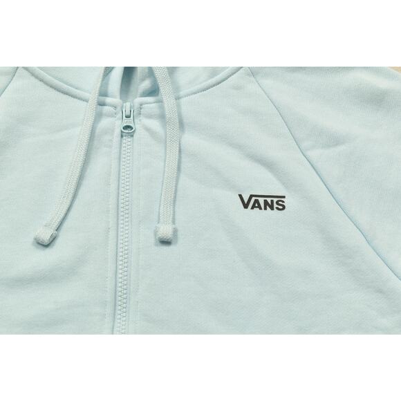 Vans Women's Blue Cropped Full Zip Hoodie Sweatshirt Size Small Jacket Aqua Blue - Picture 6 of 8